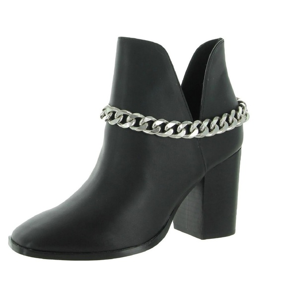 Steve Madden Linking Faux Leather Pointed Toe Ankle Boots Sz 6.5M - Picture 1 of 5